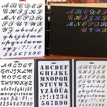 Yesbay 1 Sheet Painting Scrapbooking Hollow Letter Alphabet Design Plastic Educational Drawing Board for Kids #3 price history on PriceWatchPro