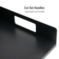 thumbnail image 5 of Mind Reader Utensil Napkin & Plate Holder, Silverware Organizer, Serving Tray, Plastic, Black, 5 of 8