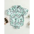 thumbnail image 2 of Caoirhny Infant Baby Boys Romper Cow Head Print Turn-Down Collar Short Sleeve Western Style Jumpsuits Summer Newborn Bodysuits, 2 of 8