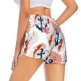 thumbnail image 3 of Bixox Women's Koi Fish And Corals pattern 2 in 1 Running Shorts - Lightweight Athletic Workout Gym Yoga Shorts Liner with Pockets - X-Large, 3 of 5