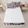 thumbnail image 4 of Manfei Cartoon Halloween Skull Zipper Twin Comforter Sets with Fitted Sheet and 2 Pillowcases,Gothic Halloween Skeleton Zipper Bedding Set,Reversible,4-Piece, 4 of 7