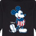thumbnail image 3 of Disney - Americana - Mickey Flag Pattern - Toddler And Youth Long Sleeve Graphic T-Shirt, 3 of 5