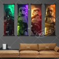 thumbnail image 3 of Pintura colgante de película de Star Wars, obra de arte de pared de Anakin Skywalker Ben Kenobi, imagen de desplazamiento de Stormtrooper, póster de Yoda, decoración del hogar, 3 of 4