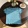 thumbnail image 5 of Bigetiay Summer Girl Cute Short Sleeve Ice Silk Tops Tees Shirts Warm Weather, Size 1-2 Years, 5 of 7
