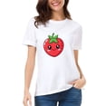 thumbnail image 1 of Playera Blanca Camiseta De Moda Fresa, 1 of 4