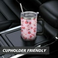 thumbnail image 7 of Strawberry 40oz Stainless Steel Vacuum Insulated Tumbler with Lid and Straw for Water Iced Tea Coffee Smoothie and More, 7 of 7
