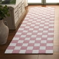 thumbnail image 2 of SAFAVIEH Ebony Camille Checkered Runner Rug, Pink/Ivory, 2'3" x 8', 2 of 6