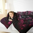 thumbnail image 4 of Manfei Gothic Skull Skeleton Bedding Comforter Set,Happy Halloween Twin Comforter Sets,Pink Romantic Flower Bedding Set For Girl Kids,Breathable Home Decor Reversible,2 Pieces, 4 of 8