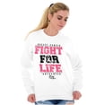 thumbnail image 4 of Fight For Life Breast Cancer Aware Women Crewneck Sweatshirt Brisco Brands S, 4 of 6