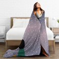 thumbnail image 6 of Night Sky Blanket, Fluffy Soft Cozy Blanket Flannel Plush Microfiber Couch Throw, Bedding, 50"x40", 6 of 7
