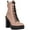 Taupe, variant on Guess Womens Kaniela Faux Leather Block Heel Ankle Boots