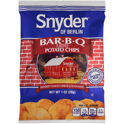Snyder Of Berlin BarBQ Flavored Potato Chips 1 Oz.