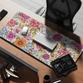 thumbnail image 2 of Long Mouse Pads for Desk,Pioneer Flower Floral Print Pattern Desk Mats on Top Of Desks, Desk Mouse Pad Extra Large with 3mm Non-Slip Base and Stitched Edge for Gaming,Office,Work,Home 35.4"x15.7", 2 of 6