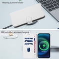 thumbnail image 5 of Wallet Case Compatible for Motorola Moto G Stylus 5G 2025, PU Leather Magnetic Closure Protective Flip Folio Case with 3 Card Holder and Wrist Strap Cover Women Men,White, 5 of 9