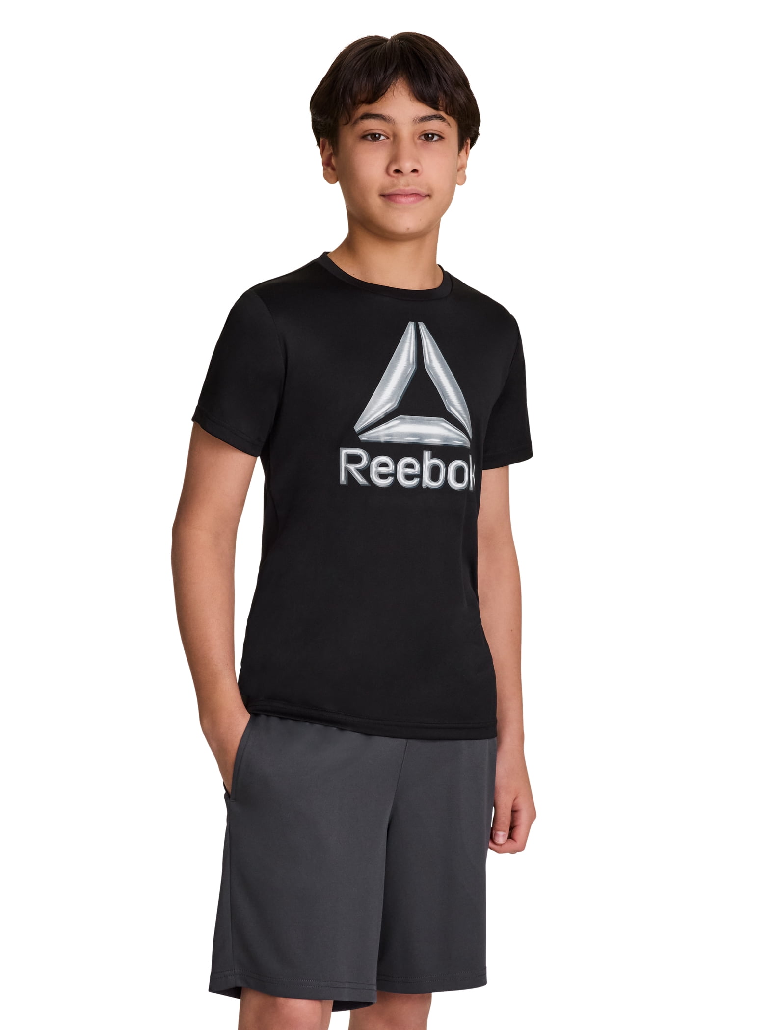 Reebok Boy's Athletic Short Sleeve T-Shirt & Short, 2-Piece Set, Sizes 4-18