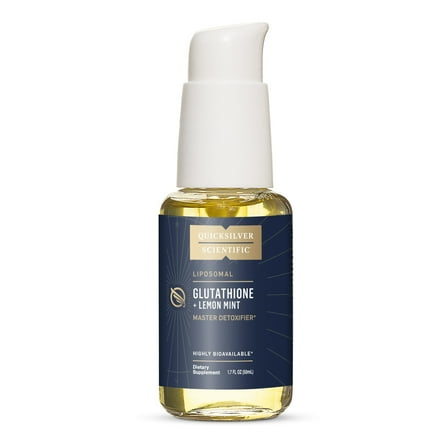 Quicksilver Scientific Liposomal Glutathione - Superior Absorption Oral Glutathione Supplement for Detox & Immune Support - 100 mg of Liquid Glutathione, Gluten Free & Non-GMO (1.7 fl oz)