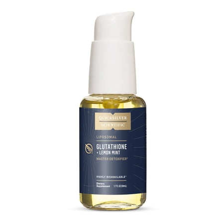 Quicksilver Scientific Liposomal Glutathione - Superior Absorption Oral Glutathione Supplement for Detox & Immune Support - 100 mg of Liquid Glutathione  Gluten Free & Non-GMO (1.7 fl oz)