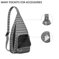 thumbnail image 3 of Abstract Art Sling Backpack - Colorful Geometric Print Shoulder Bag, Multi-Pocket Travel Pack for Outdoor Enthusiasts, 3 of 4