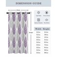 thumbnail image 6 of Grey and Thermal Insulated Blackout Curtains for Bedroom 96 Length Purple Olive Leaf Texture Watercolor Room Darkening Curtain 1 Panel Grommet Window Curtain Drape for Living Room Nursery Room, 6 of 7