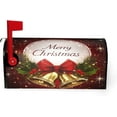 thumbnail image 2 of Festive Magnetic Mailbox Cover Christmas Bell Pattern Outdoor Mailbox Protector Holiday Seasonal Decorative Garden Yard Home Large Size 25.5 x 21 Inch, 2 of 6