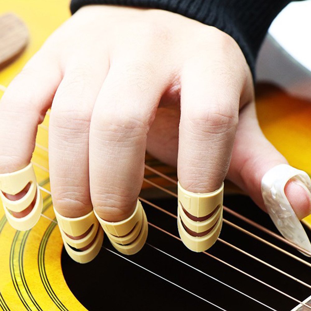PinShang 4 Pcs/set Finger Picks Sleeve for Acoustic Electric Guitar