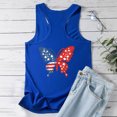 thumbnail image 5 of Fartey American Flag Tank Tops for Women 4th of July Scoop Neck Sleeveless Tee Top Independence Day Patriotic Shirts Funny Graphic Camisoles Blue XL, 5 of 6