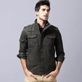 thumbnail image 3 of Chaquetas de algodón puro para hombre Chaquetas de trabajo informales, 3 of 7