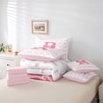 thumbnail image 6 of Homewish Letter Monogrammed R 7-Piece Twin Bedding Set - Kawaii Pink Bow Princess, 6 of 8