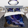 thumbnail image 2 of Designart "Marbled Geode Elegance" Abstract Marble Bedding Covert Set - Modern Purple Abstract Bed Set With 1 Sham, 2 of 6