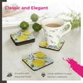 thumbnail image 3 of Pimpernel Amalfi Lemons Coasters, Set of 6 - Heat & Stain Resistant Drink Coasters for Tabletop Protection, Decorative Kitchen & Dining Table Mats, For Home Kitchen & Bar, 3 of 7