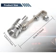 thumbnail image 2 of Turbo Whistle for Exhaust Pipe 2 PCS, Car Turbo Exhaust Whistle, XL Size Aluminum Alloy Universal Turbo Sound Exhaust Muffler Pipe Whistle Car Roar Maker (Silver #XL), 2 of 5