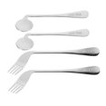 thumbnail image 4 of FONWILYO Eating Aids for Disabled People 1 Set Curved Forks and Spoons in Silver Stainless Steel, 4 of 8