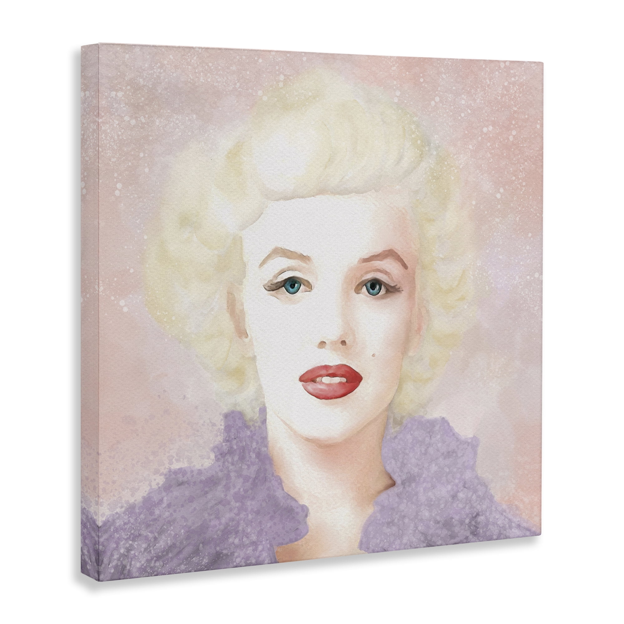 Stupell Industries Pastel Marilyn Portrait People Painting Wrapped Canvas Art Print Wall Art, 30 x 30