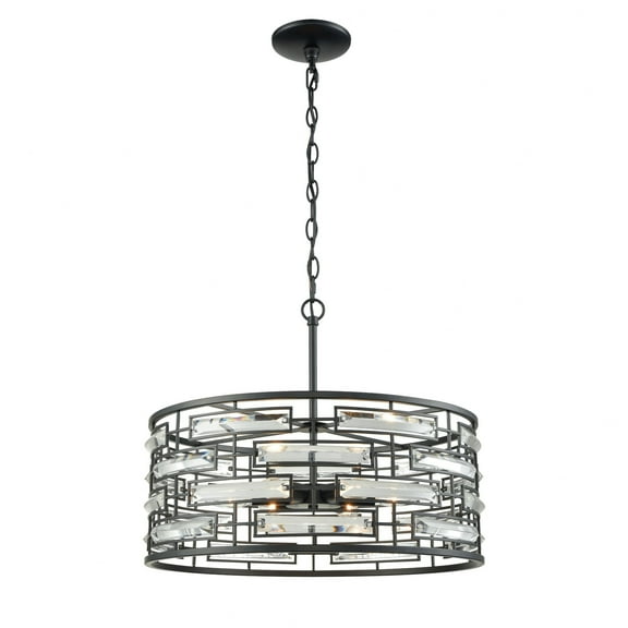46194/6-Elk Home-Lineo - 6 Light Chandelier in Modern/Contemporary Style with Luxe/Glam and Retro inspirations - 9 Inches tall and 20 inches wide