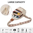 thumbnail image 6 of GAEKEAO Sling Bag for Women Crossbody Bags Fanny Pack Vegan Leather Chest Bag Travel Shoulder Belt Purse Backpack Gifts, 6 of 7