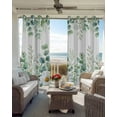 thumbnail image 6 of Green Eucalyptus Leaves Blackout Curtains for Bedroom Living Room Darkening Curtains 84 Inch Length 2 Panels Set Summer Botanical Watercolor Daisy Window Curtain Window Treatment Drapes 42"x84", 6 of 9