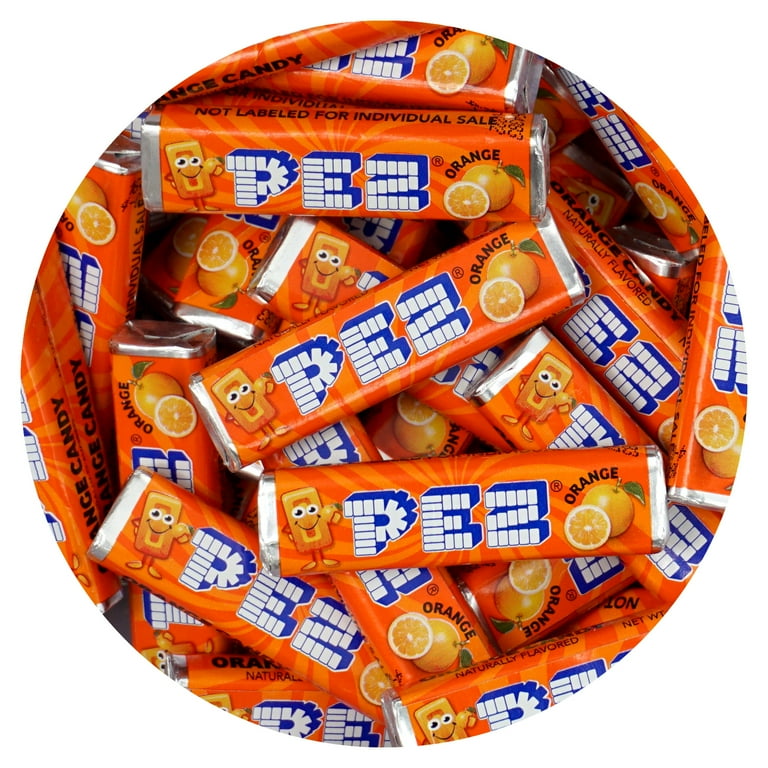 Pez Candy Refills, Orange Flavor, 1 Pound Bulk Bag (Approx. 40
