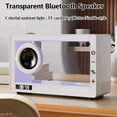 thumbnail image 3 of Reloj con Altavoz Bluetooth Retro Portátil, Barra de Sonido Transparente Inalámbrica de Alta Fidelidad con Luz RGB, Reproductor de Música de Audio con Tarjeta TF B F, 3 of 5