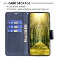 thumbnail image 4 of Feishell Fit for iPhone 16 Plus Phone Case with Detachable Wrist Strap & ID Credit Card Slots,Premium PU Leather Shockproof Magnetic Clasp Folio Flip Kickstand Holder Protective Cover,Blue, 4 of 8