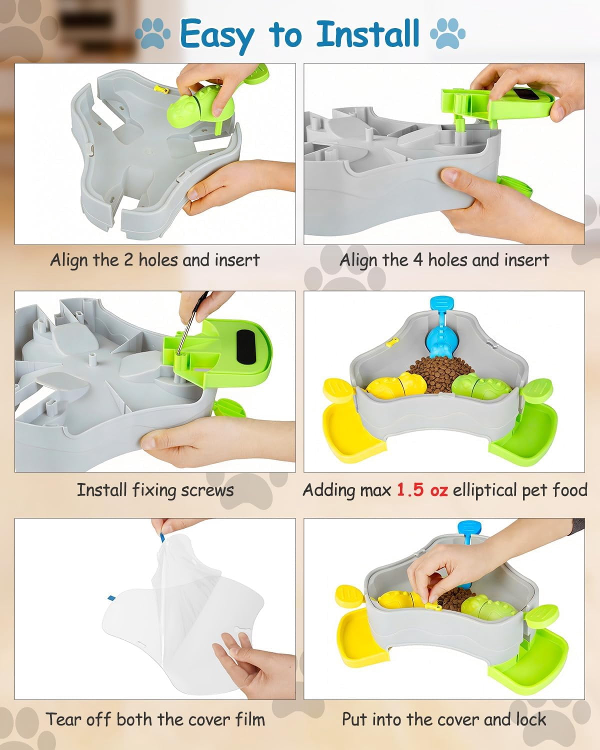 3-in-1 Press-Type Dog Treat Dispenser Puzzle Toy with No-Slip Slow Feeder for Interactive Brain Training and Enrichment for Smart Dogs and Cats, 3 Color Options