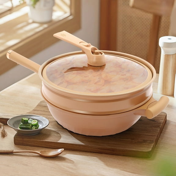 Multifunctional Non-Stick Clay Pot, Micro Pressure Cooker with Steamer Basket Aluminum Alloy Micro Pressure Cooker