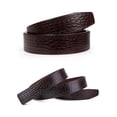 thumbnail image 4 of Catelles Genuine Leather Crocodile Pattern Men's Brown Belt , No Buckle, Compatible with Various Belt Heads, Wear-resistant, Gift Box Packaging&For waist 50in Width 1.5in(3.8cm), 4 of 8