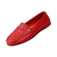 thumbnail image 3 of Nestiefly Women's Comfortable & Lightweight Penny Loafers Slip-Ons Business Casual Dress Shoes Work Office Flat Walking Shoes for Women Red 42, 3 of 9