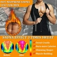 thumbnail image 6 of Men Waist Trainer Compression Vest Hot Neoprene Sauna Suit Corset Body Shaper Zipper Tank Top Abs Abdomen Workout Shirt, 6 of 7