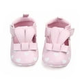 thumbnail image 4 of Otqutp Toddler Soft Bottom Sneakers 3d Rabbit Ears Girls Cute PU Love Print Flat Shoes Baby Shoes Non Slip Ankle Sneakers for 0-12 Months(Pink,0-3 Months), 4 of 7