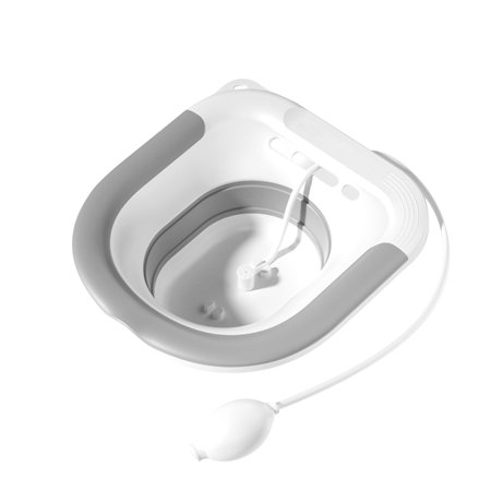 Folding Toilet Sitz Bath,Portable Ergonomic Wash Basin Bathtub Sitz Bath Toilet,No Squat Bath Soak Sitz Bath Basin Postpartum Sitz Bath for Hemorrhoid Patient Care Pregnant