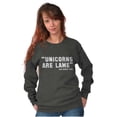 thumbnail image 3 of Unicorns Are Lame Said Nobody Ever Women Crewneck Sweatshirt Brisco Brands S, 3 of 6