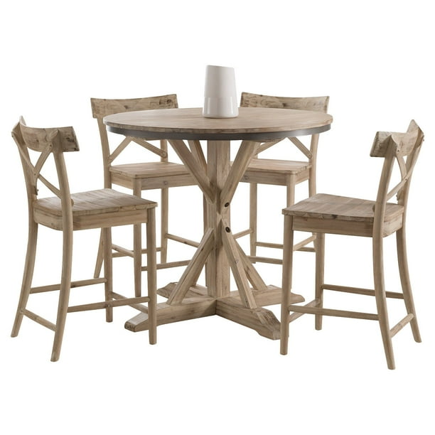 Picket House Furnishings Keaton 5 Piece Round Counter Height Dining Set