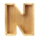 thumbnail image 2 of Lata de ahorros de madera con letras en inglés, lata de ahorros de vidrio transparente, alcancía, 2 of 6