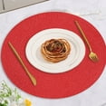 thumbnail image 6 of WUYVCG Clearance Sale！ Round Placemats Set Of 1 Table Mats for Dining Tables Woven Washable Non Place Mats 15 Inch Red ,Fall Kitchen Decor, 6 of 7